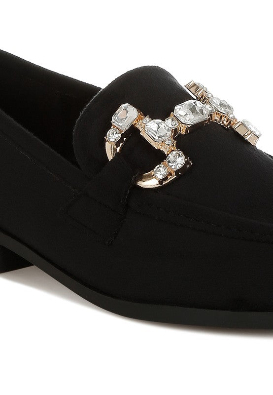 Maestro Diamante Embellished Horsebit Loafers