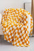 Yellow Checkerboard Printed Soft Throw Blanket 120*200cm