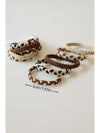 Khaki 5Pcs Braided Elastic Hairband