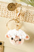 White Crochet Sheep Cute Keychain