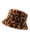 Thai Curry Leopard Plush Wide Brim Winter Fisherman Hat