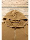 Smoke Green Half Zipper Kangaroo Pockets Drop Shoulder Hoodie