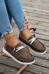 Coffee Lace Up Casual Shoes