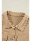 Frill Button Up Long Sleeve Shacket