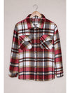 Brown Plaid Button Up Long Sleeve Flannel Shacket