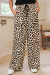 Parchment Allover Leopard Print Wide Leg Pants