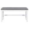 TOPMAX 6-Piece Wood Dining Table Set Kitchen Table Set with Upholstered Bench and 4 Dining Chairs, Farmhouse Style,Gray+White (old sku: SP000003AAK)