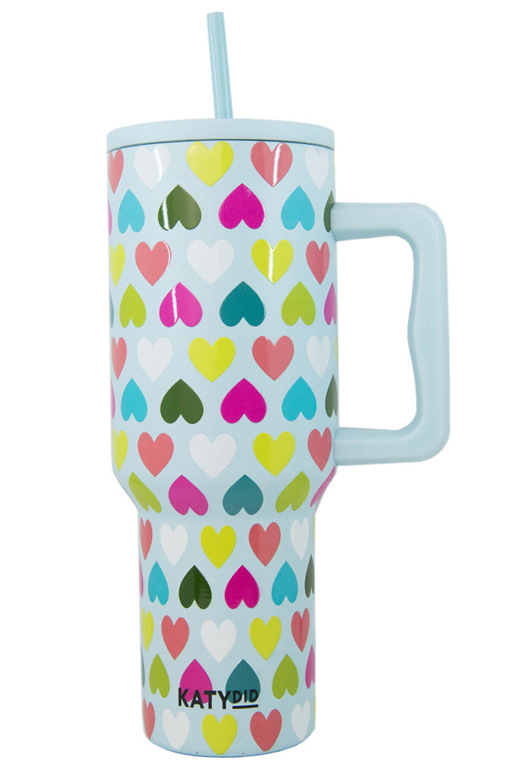 Beau Blue Heart Print Large Tumbler