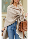 Light French Beige Cross Wrap Winter Warm Shawl