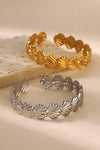Gold Vacation Shell Shaped Open Cuff Bracelet