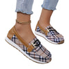 Cocoa Yacht Club Checkered Metal Buckle Loafers