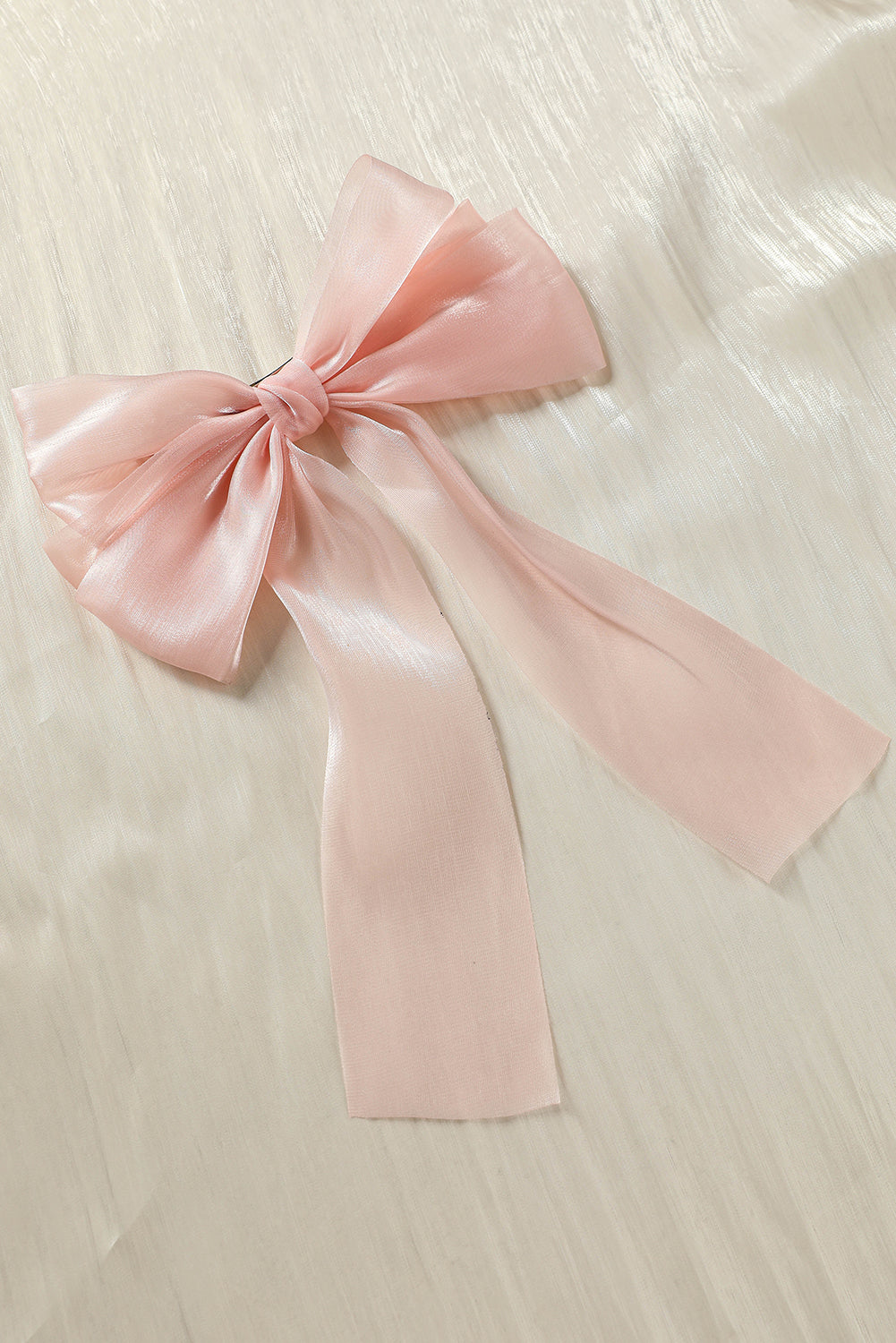 Apricot Pink Butterfly Bowknot Hair Clip