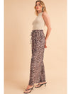 Desert Palm Boho Leopard Print Wide Leg Pants