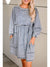 Beau Blue Light Wash High Waist Loose Fit Denim Mini Dress