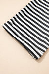 Red Striped Bowknot Backless T-Shirt