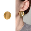 Cocoa Yacht Club Minimalist Concave Oval Earrings