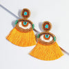 Cocoa Yacht Club Orange Tassel Earrings