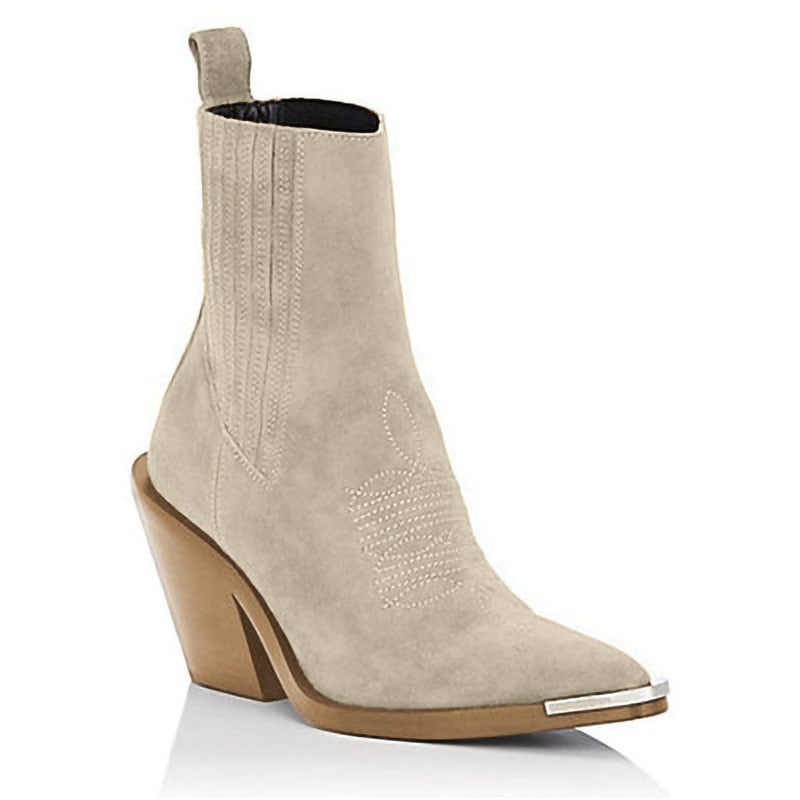 Cocoa Yacht Club Suede Wedge Ankle Boots