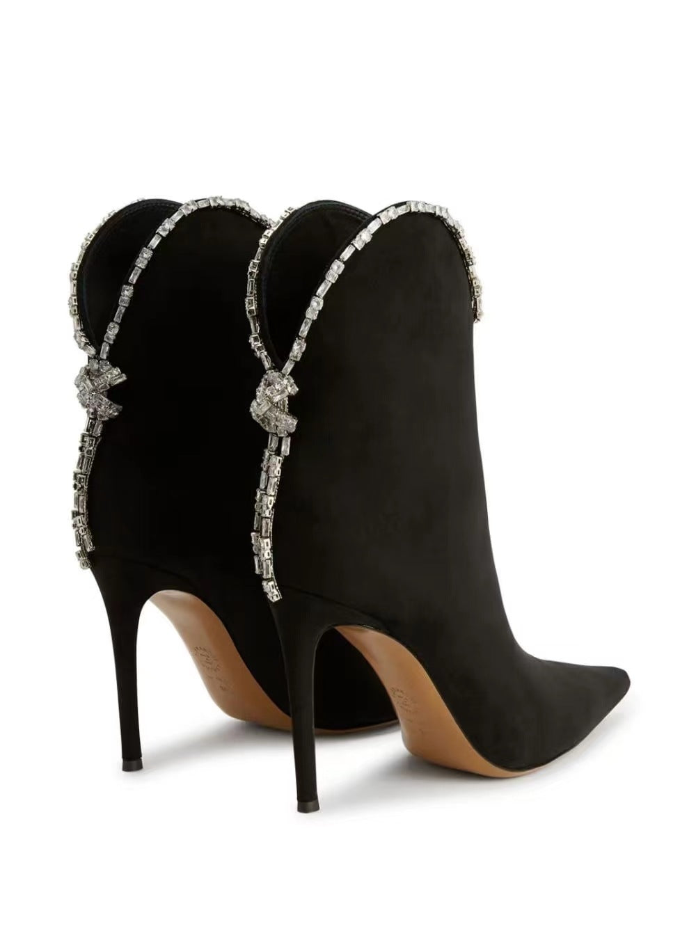 Cocoa Yacht Club Rhinestone Stiletto Ankle Boots