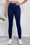 Ashleigh Casual Blue Back Pocket Stretchy Denim Leggings