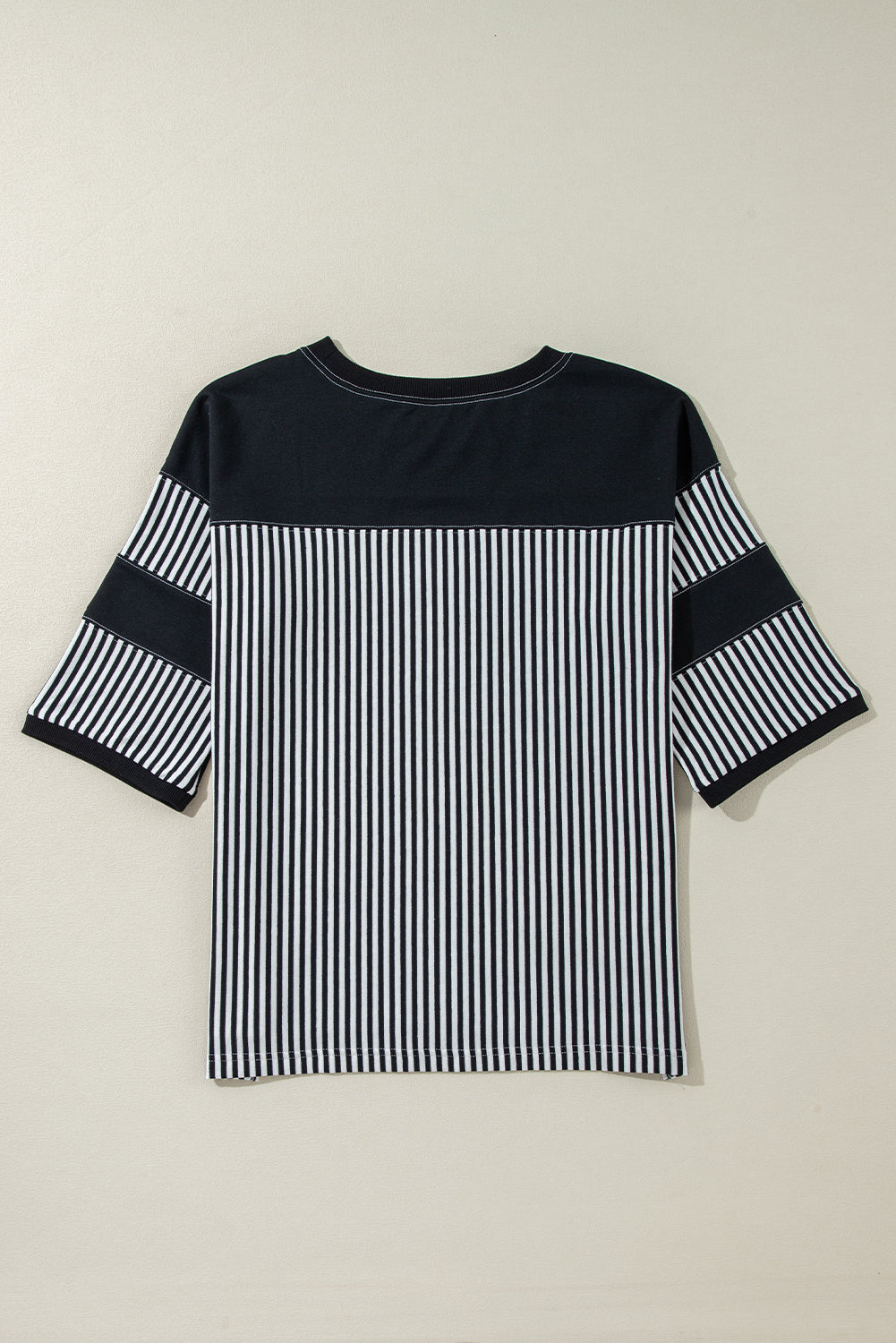 Phalaenopsis Striped Patchwork Oversized Tee