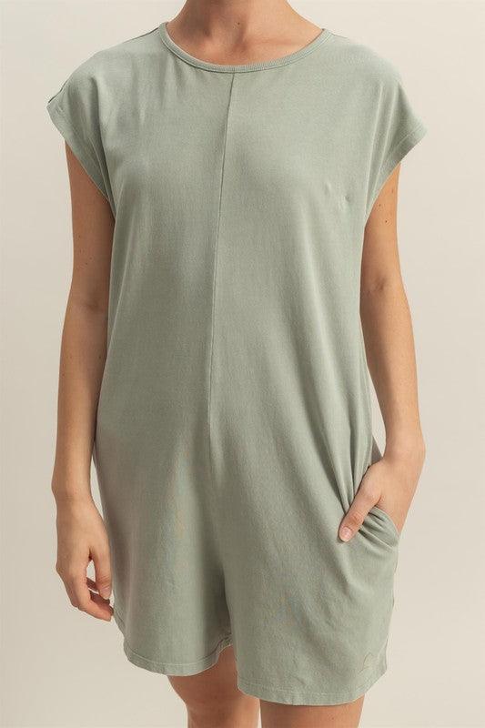 HYFVE Round Neck Cap Sleeve Relaxed Fit Breezy Romper