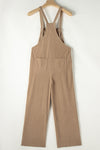 Real Teal Plain Pocketed Loose Fit Corduroy Overalls