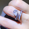 3 Carat Moissanite Zircon 925 Sterling Silver Bypass Ring - Cocoa Yacht Club