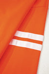 Orange Preppy Striped Sleeve Loose Sweatshirt