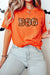 Orange BOO Halloween Ghost Sipder Embroidered Graphic Tee