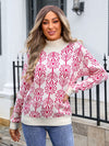 Angel Wings Flower Turtleneck Long Sleeve Sweater - Cocoa Yacht Club