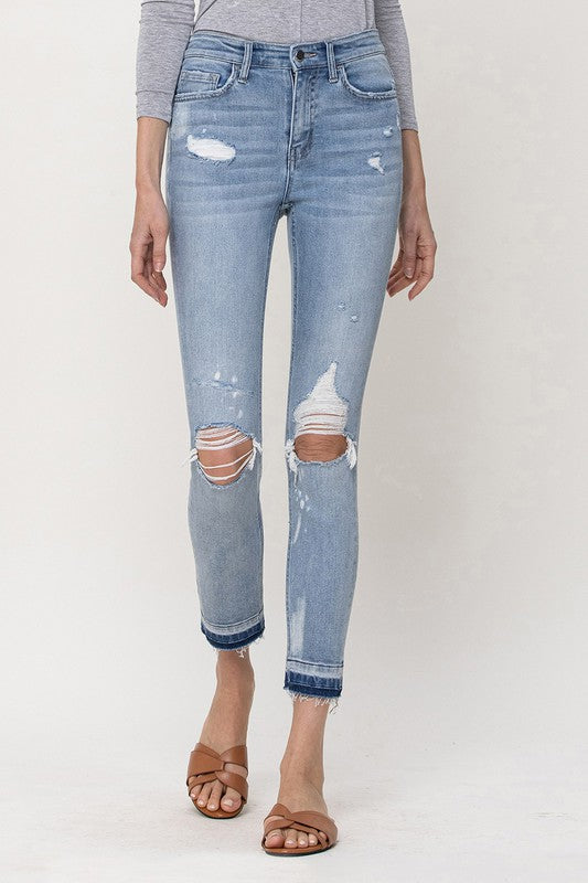 MID RISE CROP SKINNY