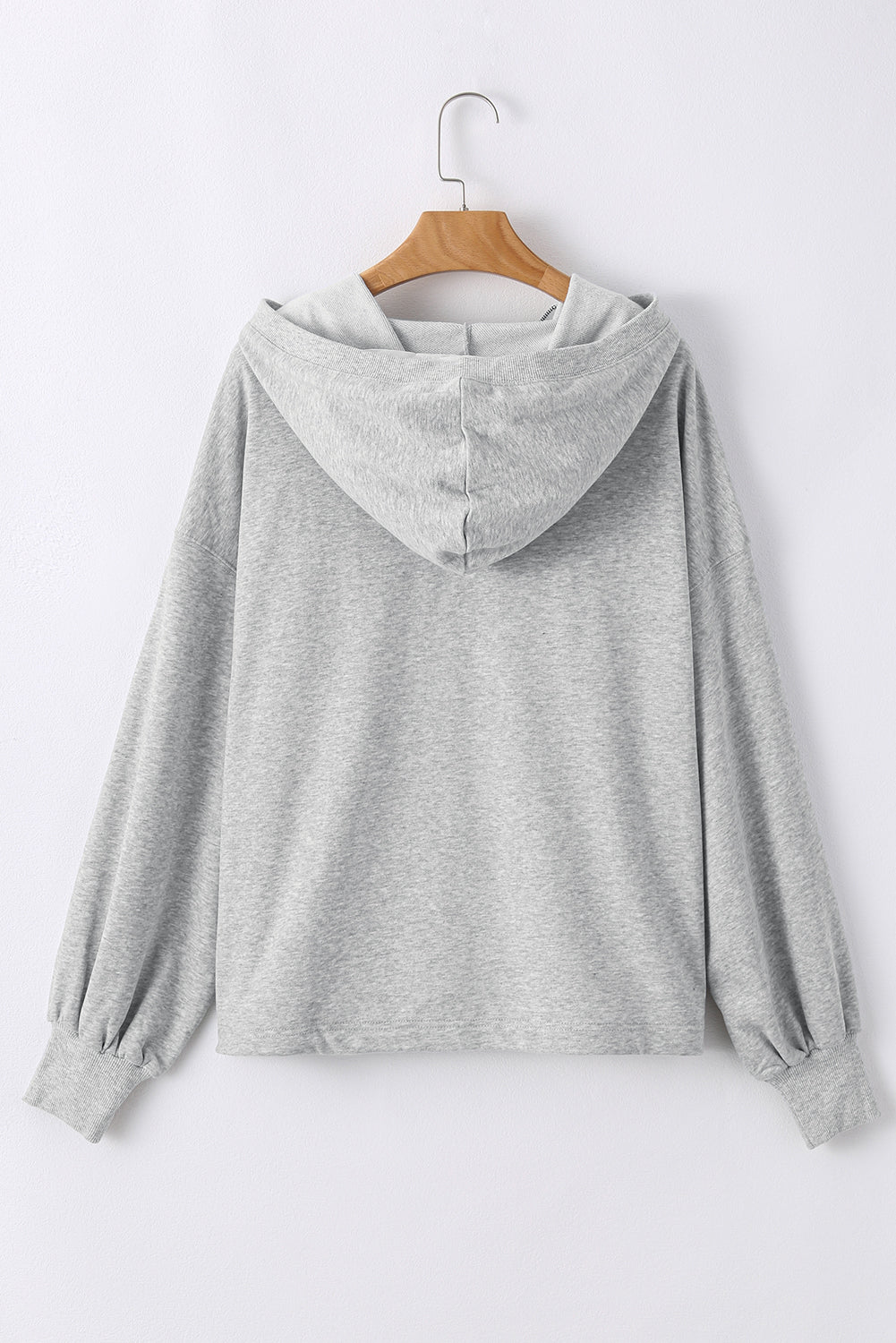 Bonbon Kangaroo Pocket Half Zipper Oversized Hoodie