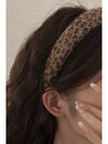 Brown Fuzzy Leopard Print Headband