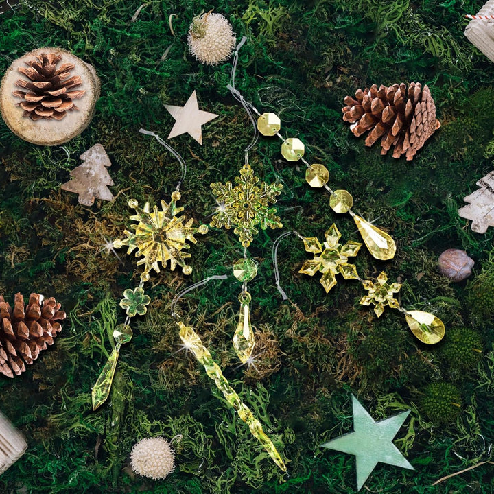 18pcs Crystal Christmas Ornaments