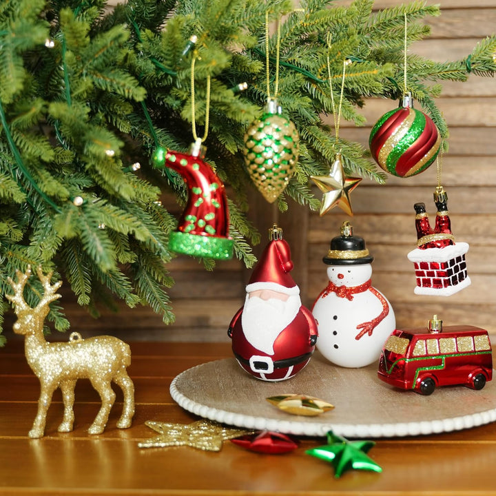 Alupssuc 100 Pcs Christmas Ball Ornaments Set
