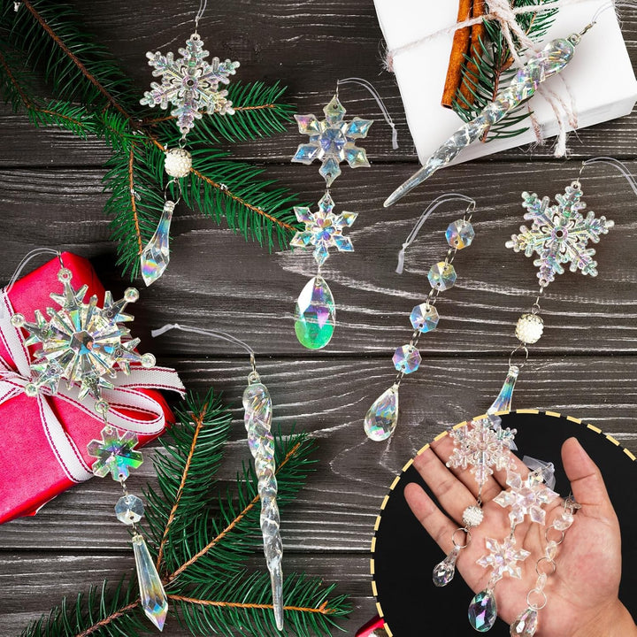 18pcs Christmas Tree Decoration Crystal Ornaments