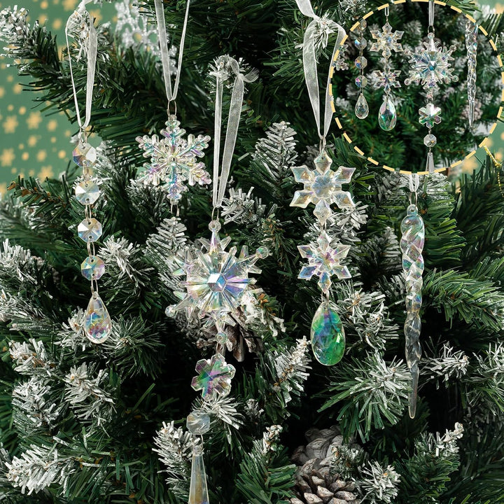 18pcs Crystal Christmas Ornaments