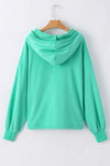 Bonbon Kangaroo Pocket Half Zipper Oversized Hoodie