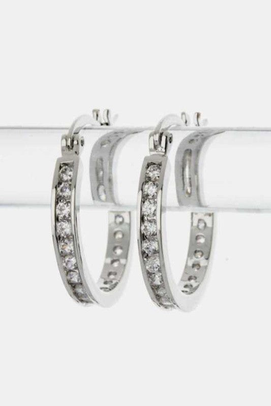 Small CZ Hoop Earrings