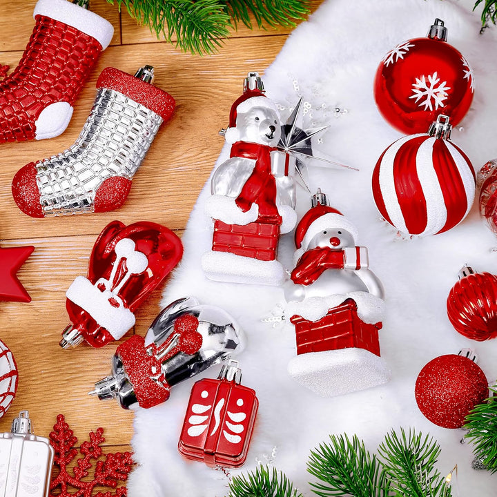 112pcs Christmas Balls Ornaments Set