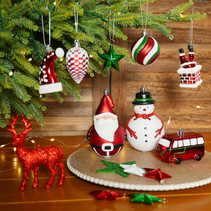 Alupssuc 100 Pcs Christmas Ball Ornaments Set
