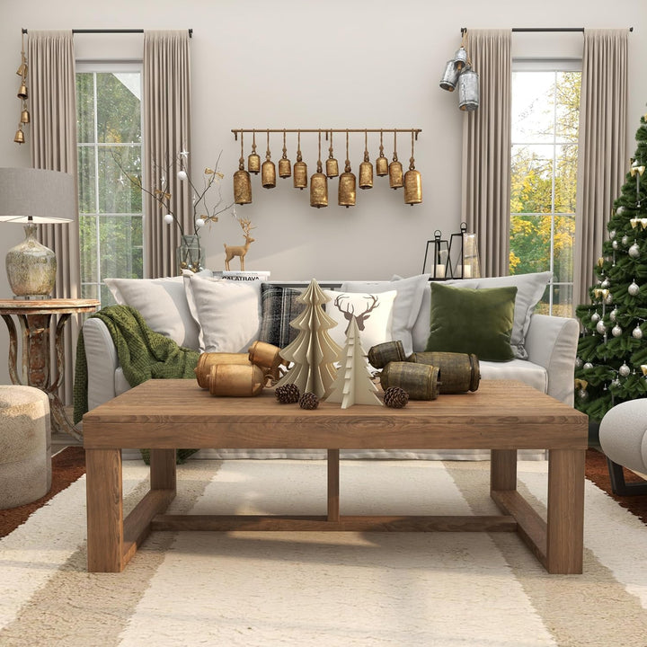 Deco 79 Gold Metal Tibetan Inspired Decorative Giant XL Cow Bells