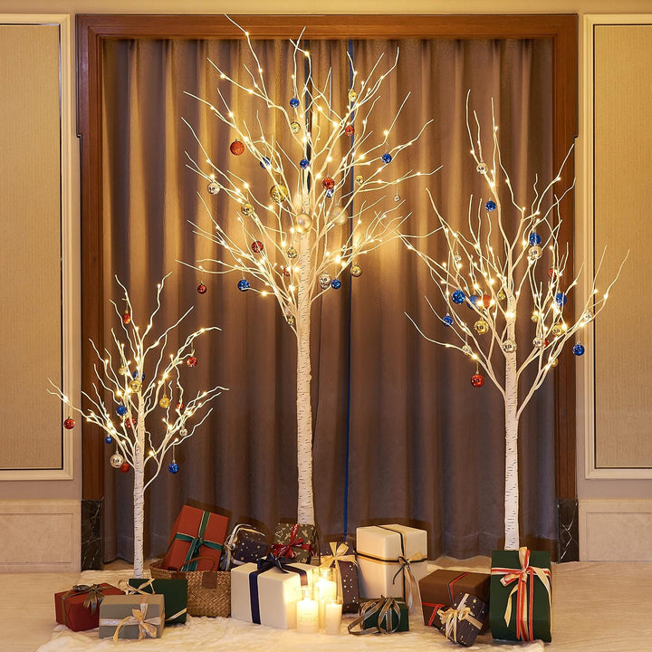 LED Birch Tree Light Set