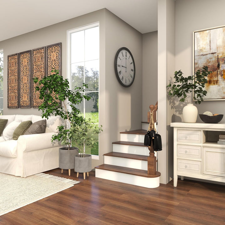 Deco 79 Gold Metal Tibetan Inspired Decorative Giant XL Cow Bells