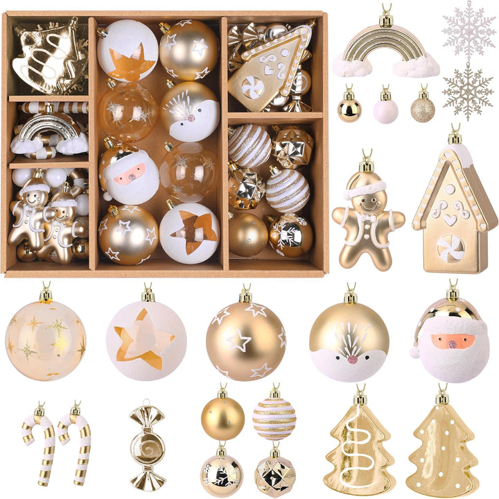 65pcs Christmas Balls Ornaments Set
