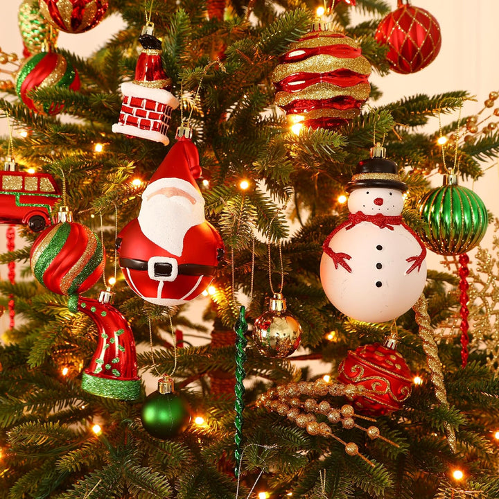 Alupssuc 100 Pcs Christmas Ball Ornaments Set