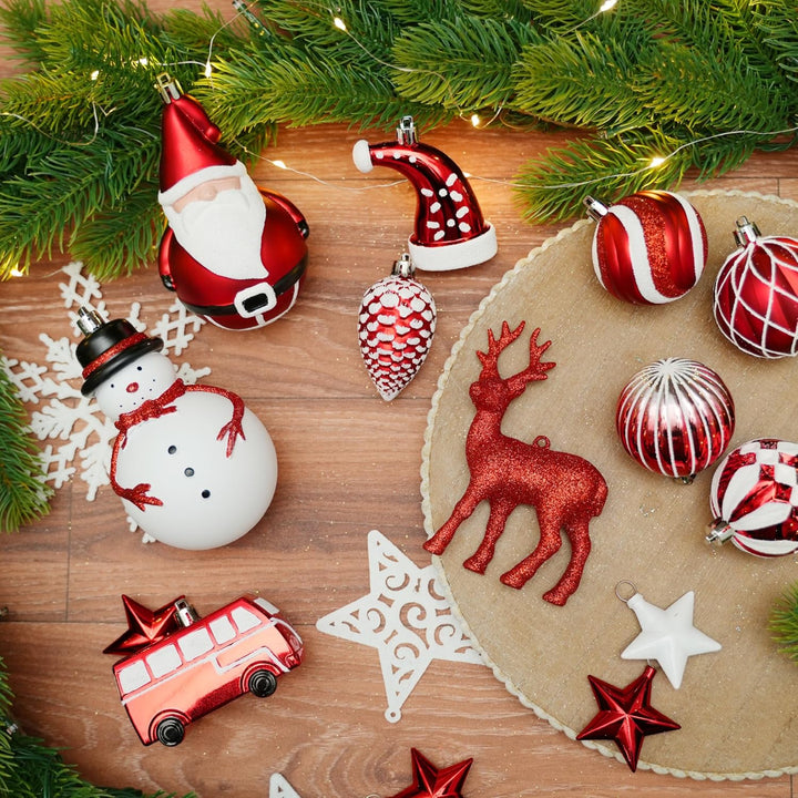 Alupssuc 100 Pcs Christmas Ball Ornaments Set