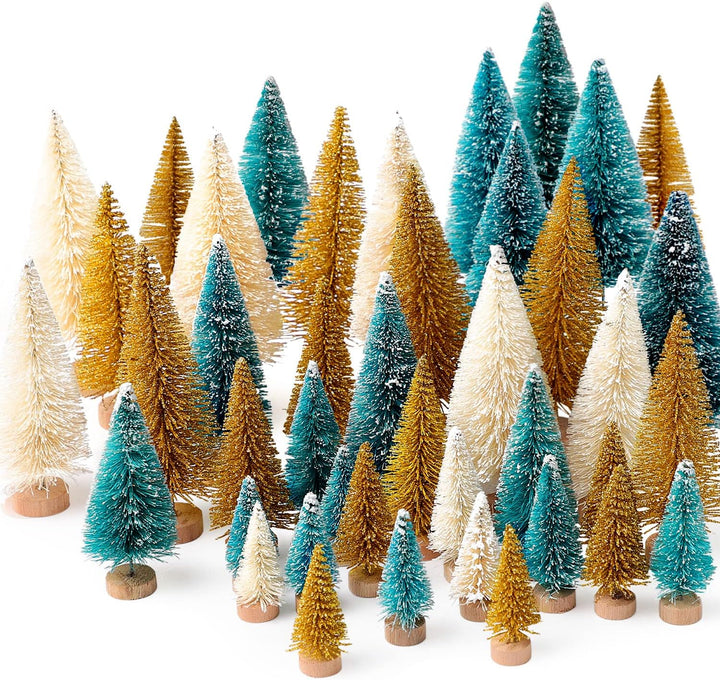 30Pcs Christmas Decorations Mini Christmas Trees