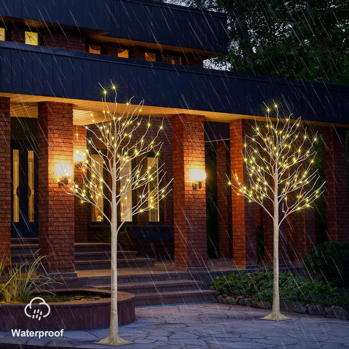 LED Birch Tree Light Set